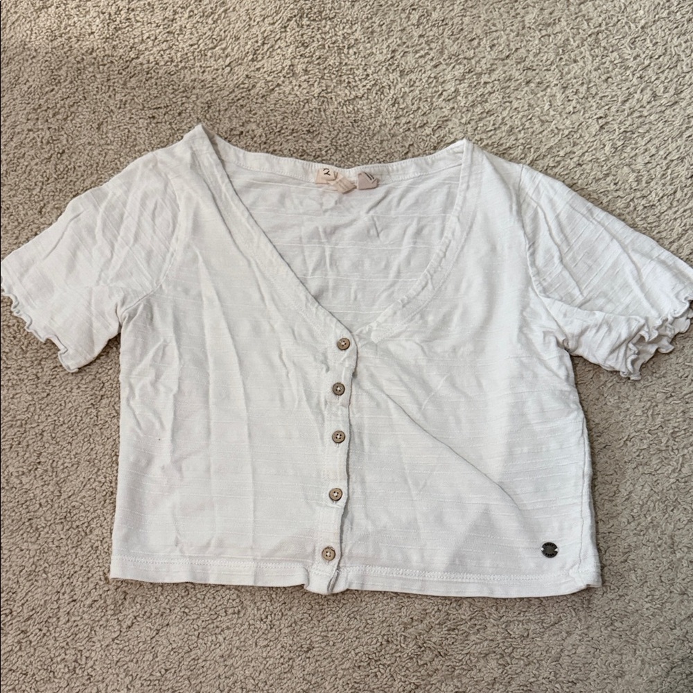 Roxy White Button-Down Women's Shirt